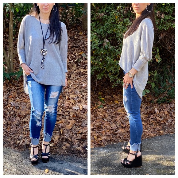 ✨LAST ONE✨✨PARIS✨Silver chic oversized sweater - Picture 5 of 8